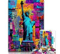 Puzzle Statua della Libertà per adulti 1000 pezzi, gioco educativo, sfida giocattolo, ideale come regalo per tutta la famiglia, 50x75cm
