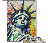 Puzzle Statua della Libertà per adulti, 2000 pezzi, per ammazzare il tempo durante le vacanze, ogni pezzo è unico - Gioco stimolante e divertente per tutta la famiglia (70x100cm)