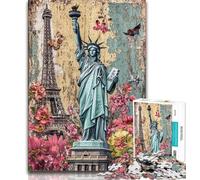 Puzzle Statua della Libertà per adulti, giocattolo educativo intellettuale decomprimente, regalo di compleanno, regali, arte murale 50x75cm