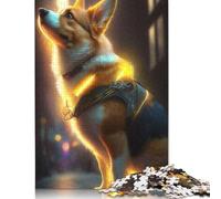 Puzzle Steampunk a forma di cane Corgi da 520 pezzi per adulti, puzzle antistress, regalo per adulti, per donne e uomini, 520 pezzi (52x38 cm)
