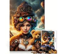 Puzzle Steampunk Adventurer da 1000 pezzi per adulti, gioco di logica stimolante, antistress, bordi trasparenti, regalo per le festività 50x75cm