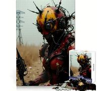 Puzzle Steampunk Alien Warrior in a Field da 1000 pezzi per adulti, gioco di logica, per il tempo libero a casa, taglio preciso, regalo affettuoso 38x26cm