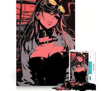 Puzzle Steampunk Anime Girl da 1000 pezzi per adulti e ragazzi, ideale per migliorare la memoria e favorire il rilassamento, con design e assemblaggio, perfetto come regalo di Natale 38x52cm