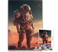 Puzzle Steampunk Astronauta Marte per adulti, 1000 pezzi, attività interattiva di apprendimento divertente, regalo memorabile e commovente, dimensioni 38x52cm