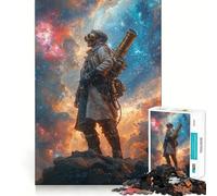 Puzzle Steampunk Astronauta per Ragazzi 1000 Pezzi Gioco di Logica Antistress Taglio Durevole Regalo di Babbo Natale 38x52cm