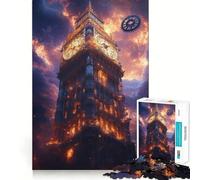 Puzzle Steampunk Big Ben con ingranaggi da 1000 pezzi per adulti, gioco di puzzle, giocattolo rilassante, decorazione murale 38x52cm