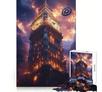 Puzzle Steampunk Big Ben con ingranaggi per ragazzi, 1000 pezzi, giocattolo intelligente per il tempo libero, taglio preciso, regalo stagionale 38x26cm