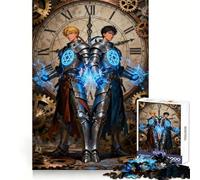 Puzzle Steampunk Cavalieri con Energia Magica da 1000 Pezzi per Adolescenti Gioco Mentale Antistress Taglio Preciso Regalo Artistico 50x75cm