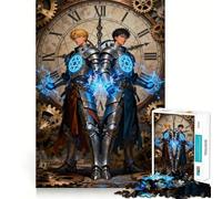 Puzzle Steampunk Cavalieri con Energia Magica da 1000 Pezzi per Adolescenti Gioco Mentale Antistress Taglio Preciso Regalo Artistico 50x75cm