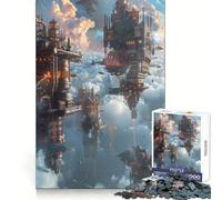 Puzzle Steampunk City Fantasy da 1000 pezzi per adulti, ideale come regalo, gioco di abilità e antistress, con taglio preciso, perfetto per la lista dei desideri di Babbo Natale 50x75cm