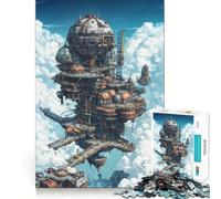 Puzzle Steampunk City in the Sky da 1000 pezzi per ragazzi, gioco di logica, leggero e rilassante, taglio preciso, regalo classico 38x26cm