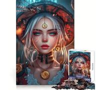 Puzzle Steampunk Clockwork Girl da 1000 pezzi per adolescenti, gioco intelligente per momenti di condivisione, immagine da assemblare, opera d'arte 38x26cm