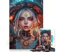 Puzzle Steampunk Clockwork Girl da 1000 pezzi per adolescenti, gioco intelligente per momenti di condivisione, immagine da assemblare, opera d'arte 38x26cm