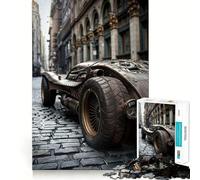 Puzzle Steampunk con auto in città per adulti, 1000 pezzi, gioco di logica, divertente da assemblare, taglio preciso, regalo memorabile 38x26cm