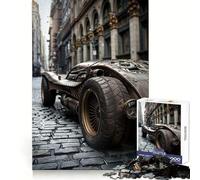 Puzzle Steampunk con auto in città per adulti, 1000 pezzi, gioco di logica, divertente da assemblare, taglio preciso, regalo memorabile 38x26cm