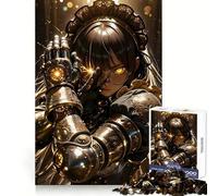 Puzzle Steampunk con cameriera e braccio meccanico per adulti, 1000 pezzi, gioco per allenare la mente, divertente da costruire insieme, taglio di precisione, 38x52cm