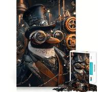 Puzzle Steampunk con pinguino, 1000 pezzi, per adulti e ragazzi, ideale per migliorare la memoria, rilassare la mente e creare un'atmosfera magica, perfetto come regalo di Natale 50x75cm