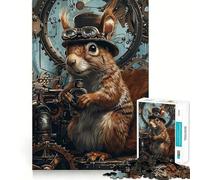 Puzzle Steampunk con scoiattolo, 1000 pezzi, per adulti, gioco di logica, per il tempo libero a casa, taglio preciso, regalo speciale 50x75cm