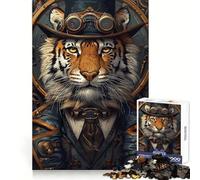 Puzzle Steampunk con tigre, 1000 pezzi, per ragazzi, gioco di logica e antistress, taglio preciso, regalo di Babbo Natale 50x75cm