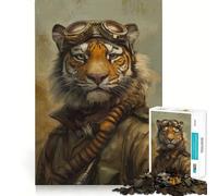 Puzzle Steampunk con tigre per adulti, 1000 pezzi, gioco di logica, divertente da assemblare, taglio preciso, regalo memorabile 50x75cm