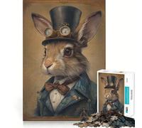 Puzzle Steampunk Coniglio da 1000 pezzi per adulti, gioco di logica, per interni, taglio di precisione, regalo prezioso 50x75cm