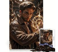 Puzzle Steampunk da 1000 pezzi con mago e cerchio luminoso, ideale per adulti, con design logico, per un piacevole svago, con bordi ben definiti 38x52cm