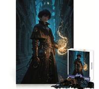 Puzzle Steampunk da 1000 pezzi con mago in un vicolo buio, ideale per adulti, gioco di logica e per interni, con taglio di precisione, un regalo prezioso 38x26cm