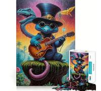 Puzzle Steampunk Dino Jam Session da 1000 pezzi per adulti, gioco di allenamento mentale, divertimento condiviso, taglio di precisione, opera d'arte da esporre 38x52cm