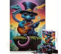 Puzzle Steampunk Dino Jam Session da 1000 pezzi per adulti, gioco di allenamento mentale, divertimento condiviso, taglio di precisione, opera d'arte da esporre 38x52cm