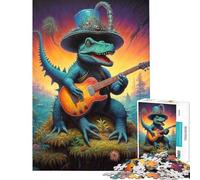 Puzzle Steampunk Dino Serenades da 1000 pezzi per adolescenti difficile e stimolante decorazione per la casa rompicapo adatto a persone dai 14 anni in su (38x26cm)