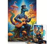 Puzzle Steampunk Dinosaur Ballads da 1000 pezzi per adolescenti, ideale per ricordare, migliorare, calmare la mente, con un'opera d'arte nitida e da collezione 50x75cm