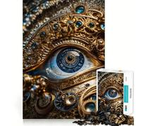Puzzle Steampunk Eye Clockwork da 1000 pezzi per adulti, gioco di logica puro, divertimento rilassante, tagli netti, 38x52cm