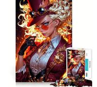 Puzzle Steampunk Firestarter da 1000 pezzi per adolescenti, gioco di logica solido, divertimento rilassante, taglio di precisione, oggetto da collezione per Babbo Natale 38x52cm