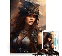 Puzzle Steampunk Girl da 1000 pezzi per adulti e ragazzi, ideale per migliorare la memoria, per un relax leggero e piacevole, con tagli netti e un regalo delizioso 50x75cm