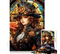 Puzzle Steampunk Girl per adulti da 1000 pezzi, rompicapo rilassante e divertente, con immagini da assemblare e una piacevole sorpresa 38x26cm