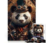 Puzzle Steampunk Panda per adulti, 1000 pezzi, gioco di logica, divertente da assemblare, taglio preciso, regalo memorabile 38x26cm