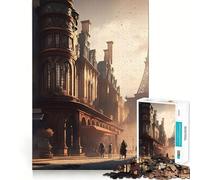 Puzzle Steampunk Parigi da 1000 pezzi per adulti, gioco di puzzle, giocattolo per stimolare la mente, calma e relax, decorazione murale pulita 38x26cm