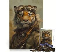 Puzzle Steampunk Tigre da 1000 pezzi per adulti, gioco di puzzle, gioco di logica, calma, relax, design pulito, decorazione da parete 38x26cm