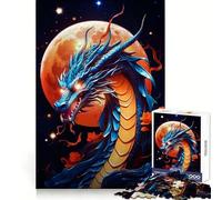 Puzzle Stellar Dragonfire da 1000 pezzi per ragazzi, gioco di logica, leggero e rilassante, taglio preciso, regalo classico 38x26cm