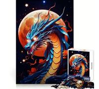 Puzzle Stellar Dragonfire per ragazzi, 1000 pezzi, rompicapo per la mente, divertimento rilassante, arte da assemblare, regalo adorabile 38x52cm