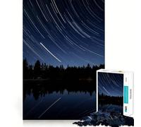 Puzzle "Stelle sul lago nella foresta" per ragazzi, 1000 pezzi, gioco di logica, antistress, bordi trasparenti, idea regalo classica 38x52cm