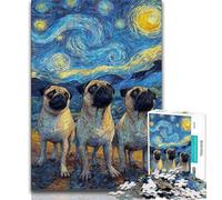 Puzzle "Storni sotto il cielo notturno" da 1000 pezzi per adulti, regali, giochi di attività stimolanti per famiglie, giocattolo fai da te per decorazioni murali per la casa, 75x50cm
