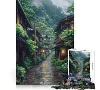 Puzzle "Strada piovosa" da 1000 pezzi per ragazzi, gioco di logica, divertimento rilassante, taglio preciso, regalo artistico (38x52cm)