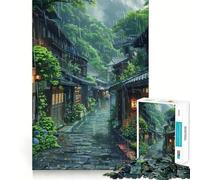 Puzzle "Strada piovosa" per adulti, 1000 pezzi, stimola la memoria, gioco di gruppo, assemblaggio, sorpresa natalizia (50x75cm)