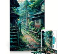 Puzzle "Strada piovosa" per ragazzi, 1000 pezzi, rievoca, migliora, calma, relax, ritaglio chiaro, collezione artistica (38x52cm)