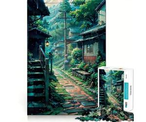 Puzzle "Strada piovosa" per ragazzi, 1000 pezzi, rievoca, migliora, calma, relax, ritaglio chiaro, collezione artistica (38x52cm)