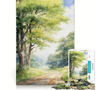 Puzzle "Strada Rustica Mattutina" per adolescenti, 1000 pezzi, stimola la memoria, rilassante e divertente, taglio di alta qualità, regalo elegante (38x52cm)