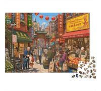 Puzzle Strada vintage di Chinatown Vintage 1000 Pezzi, Serata Puzzle