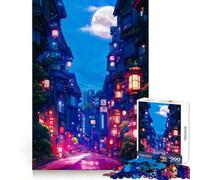 Puzzle "Strade al Neon" per adulti, 1000 pezzi, gioco intelligente e rilassante, taglio preciso, opera d'arte da collezione 50x75cm