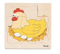 Puzzle stratificato in legno Vita della gallinella 3+